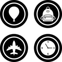 balloon and bag pack Icon vector
