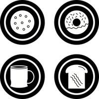 cookie and doughnut Icon vector