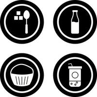 azúcar y Leche botella icono vector