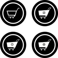 empty cart and confirm order Icon vector