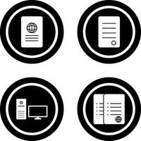 global report and reports Icon vector