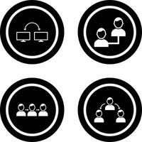 connected systems and connected profiles Icon vector