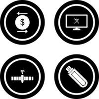 transaction and disconnected network Icon vector