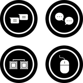 messages and conversation bubbles Icon vector