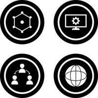 nodes and network setting Icon vector