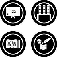 Classroom Board and Bookstand Icon vector