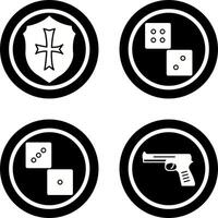 Dice and Shield Icon vector