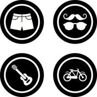 Hipster Style and Shorts Icon vector