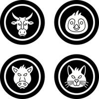 Cow and Penguin Icon vector