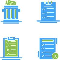 Trash List and Booking CheckList Icon vector