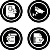 Document and Cctv Icon vector
