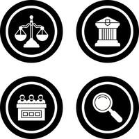 Balance and Courthouse Icon vector