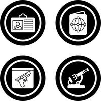 Criminal Card and Passport Icon vector