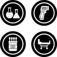 Flask and indicator Icon vector