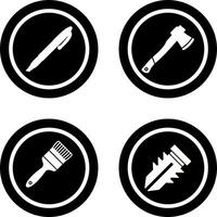 Marker and Axe Icon vector