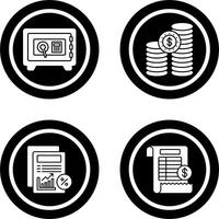 Safe Box and COINS Icon vector