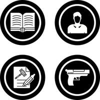 Book and Judge Icon vector