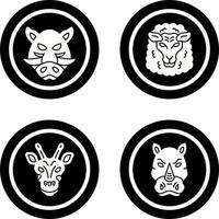 Sheep and Boar Icon vector