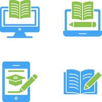 Digital Learning and Written Icon vector