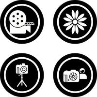 reel and flower Icon vector