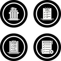 Trash List and Booking CheckList Icon vector