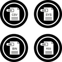 CSV and SYS Icon vector