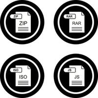 ZIP and RAR Icon vector