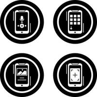 Voice Record and Device Icon vector