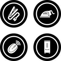 Hair iron and Laundry Icon vector