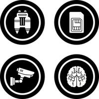 Jetpack and Sim Card Icon vector