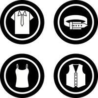 Shirt and Tie and Belt Icon vector