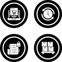 Add to Cart and Run time Icon vector