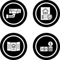 Cctv and Protection Icon vector