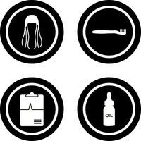 Toothbrush and Hair Icon vector