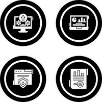 Upload and Dashboard Icon vector