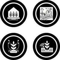 Farm House and Nature Icon vector