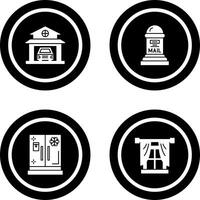 Garage and Mail Box Icon vector