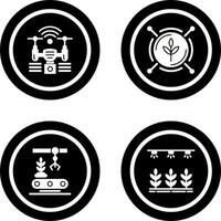 Analytics and Drone Icon vector