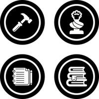 Hammer and Statue Icon vector