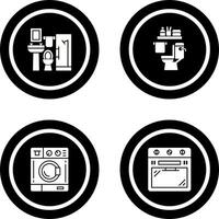 Bath and Toilet Icon vector