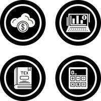 Cloud Computing and Bar Chart Icon vector