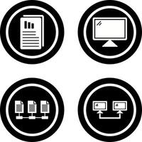 Reports and Computer Icon vector