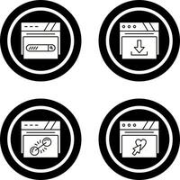 Search Bar and Download Icon vector