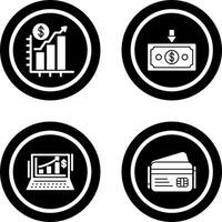 Chart Up and Money Down Icon vector