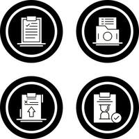 Clipboard and List Folder Icon vector