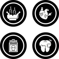 Heart Attack and hashtray Icon vector