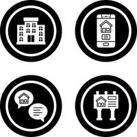 Apartment and Application Icon vector