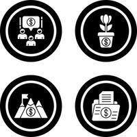 Growth and Money Icon vector