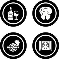 Wine and Caries Icon vector