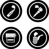 Electronic Cigarette and Pipe Of Peace Icon vector